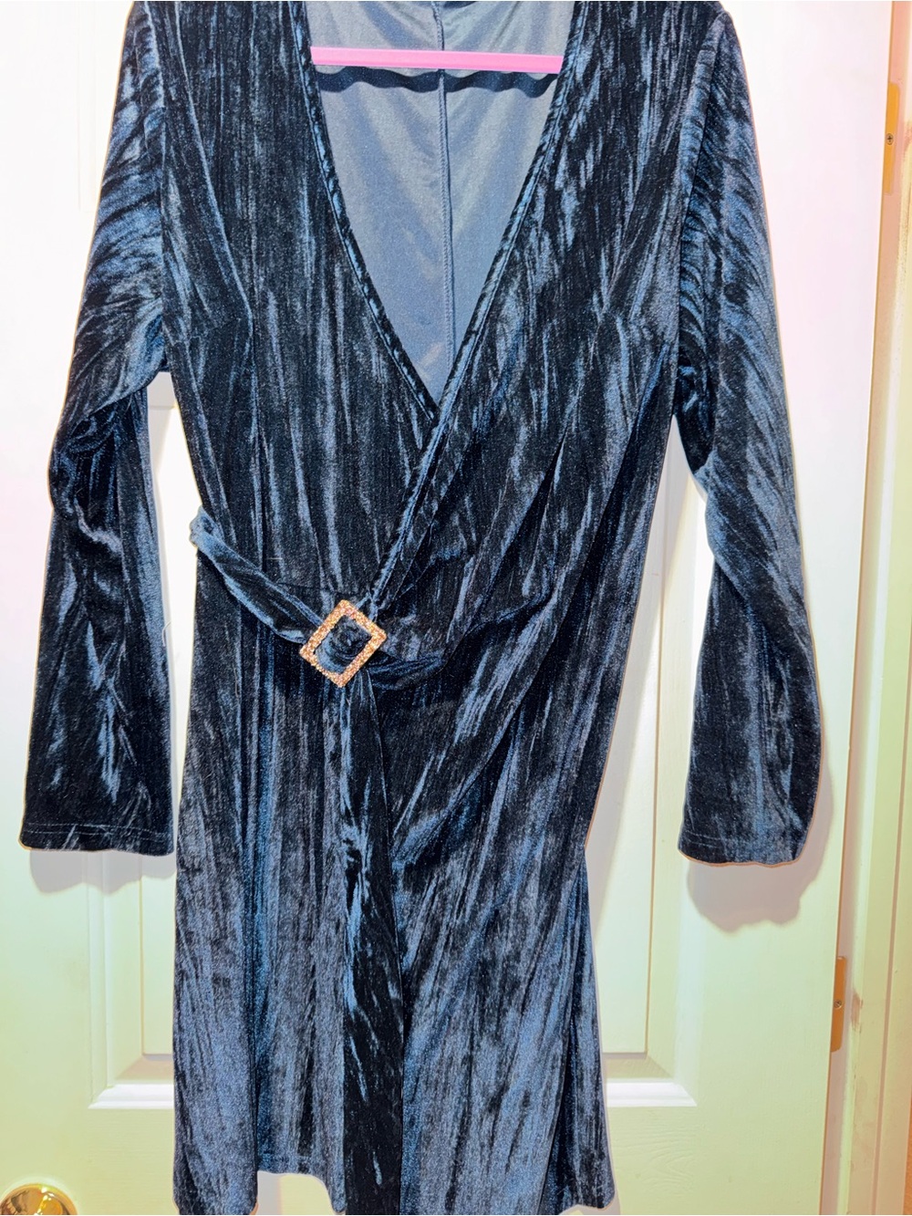 Cider Teal velvet Dress with Tag